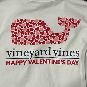 Valentine Heart Whale Vineyard Vines Long Sleeve Pocket T-shirt